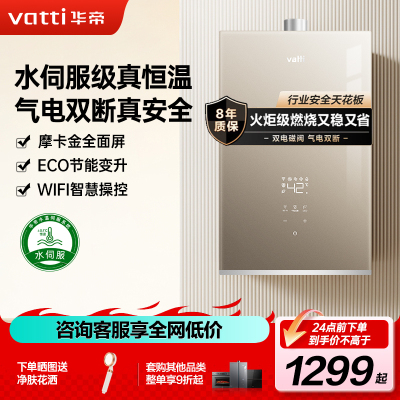 华帝(VATTI)气电双断 智能恒温定制 燃气热水器 i12153-16 天然气