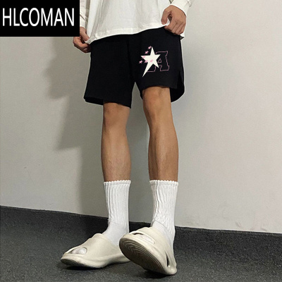 HLCOMAN潮牌美式休闲直筒宽松五分裤子男款夏季新款高街篮球运动健身短裤