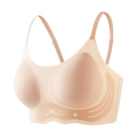 薄款无痕内衣女小胸聚拢显大无钢圈提拉上托舒适透气收副乳文胸罩