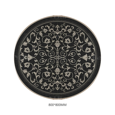 翌嘉YJ40802124 客厅沙发地毯免洗可擦圆形地垫