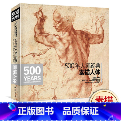 [正版]500年大师经典素描人体书籍西方大师绘画艺术造型美术米开朗基罗sh