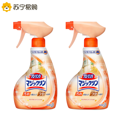 日本花王 木质地板清洁喷雾剂/速干亮洁去污 清新草木香2瓶