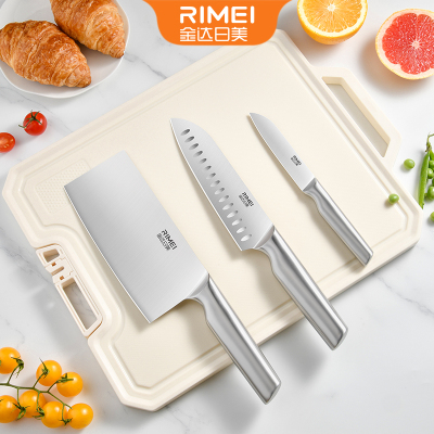 达日美不锈钢锋利菜刀厨师刀三德刀家用厨房免磨水果刀X8169