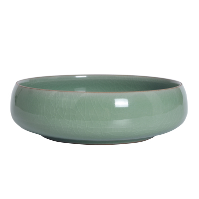 家柏饰(CORATED)龙泉青瓷大号茶洗功夫茶具配件大码笔洗茶道摆件水洗茶碗茶筒