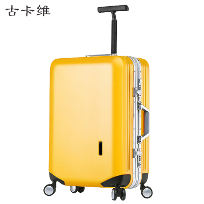 古卡维 行李箱 旅行箱 黄色22寸铝框款6009C