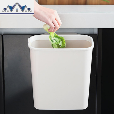 厨房壁挂式无盖垃圾桶免打孔柜悬挂收纳盒大号垃圾篓垃圾收纳桶 三维工匠