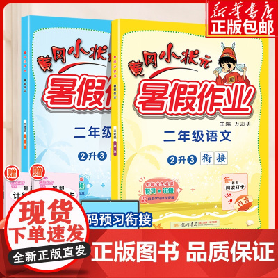2023新版黄冈小状元暑假作业二三年级语文数学下册人教版小学二升三暑假衔接暑假作业专项训练