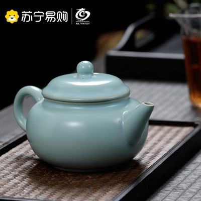 元青茶壶(MULTIPOTENT)汝窑汝瓷茶壶开片可养陶瓷功夫茶具泡茶壶单壶 楚王壶180ML
