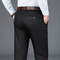 老爺車(LAOYECHE)男士休闲裤男宽松直筒冬季厚款天丝免烫商务西裤男冰丝男裤长裤子