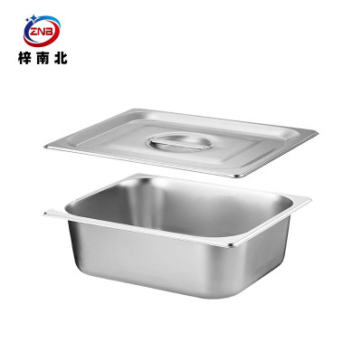 梓南北 304不锈钢1/2份数盆含盖 33*26.5*10cm 套