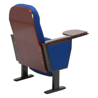 臻远ZY-LTY-21 礼堂椅剧院椅会议室塑壳椅子蓝色带前写字板单人位