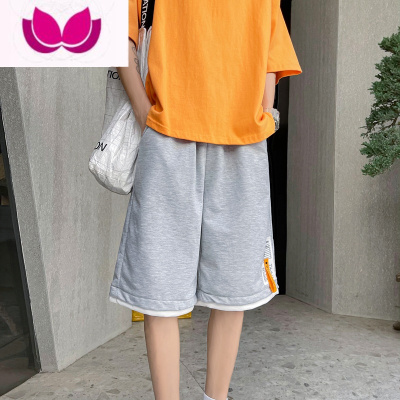 七斓高街假短裤男ins情侣篮球夏季潮牌痞帅宽松运动沙滩五分裤子