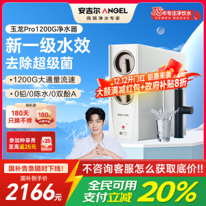 安吉尔净水器家用直饮厨房自来水过滤饮水机玉龙Pro1200G