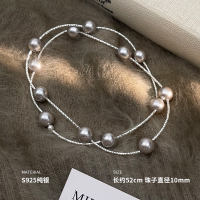 925纯银施家珍珠毛衣链多层手链项链女锁骨链小众设计轻奢送女朋友老婆情人节七夕生日礼物