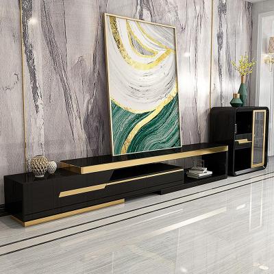 客厅轻奢电视柜茶几组合 可伸缩后现代简约小户型储物新款地柜