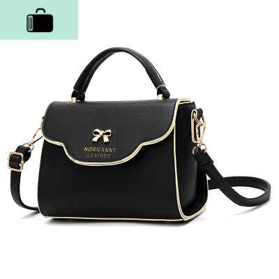 包包女2019新款潮韩版女士单肩包斜挎包手提包时尚百搭少女包2020NEW LAKE 黑色
