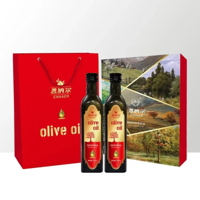 恩纳尔西班牙原油进口橄榄油欧尚礼盒 750ML*2 特级初榨食用油