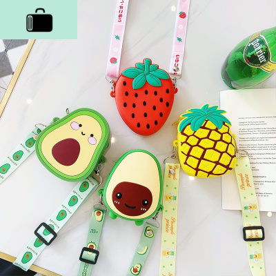 2020流行小众包包牛油果可爱斜挎背包硅胶卡通零钱包少女心造型包NEW LAKE