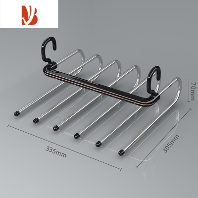 三维工匠折叠裤架衣架家用多多层挂裤子专用衣架衣柜内置收纳器