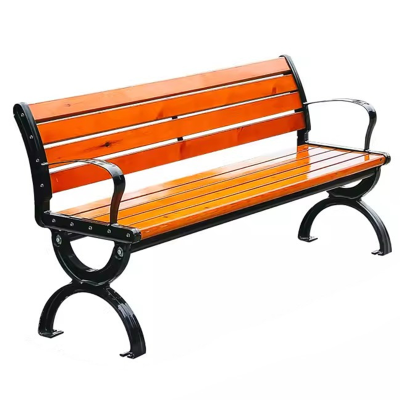 迅迈 1.2米公园椅户外长椅室外长条凳小区庭院露天休闲防腐实木塑木靠背座椅