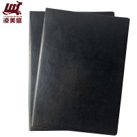 凌美盛 PU软皮面A5商务笔记本25K记事本80克米黄纸14.1*20.5cm 100张63-25-1黑色可定制印刷/本