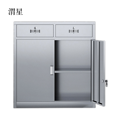 渭星室文件柜不锈钢柜子储物柜资料柜档案柜带锁文件柜304二斗下节