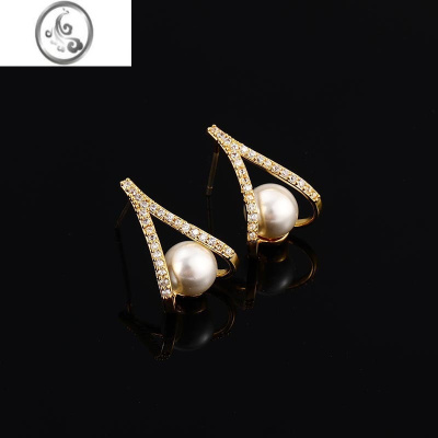 JiMi十里间[通勤款~有耳夹]气质简约珍珠耳环银针耳钉蚊香盘耳饰