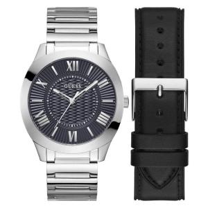 GUESS女士欧美时尚银色腕表盒装套装 精致优雅日常佩戴 Blue