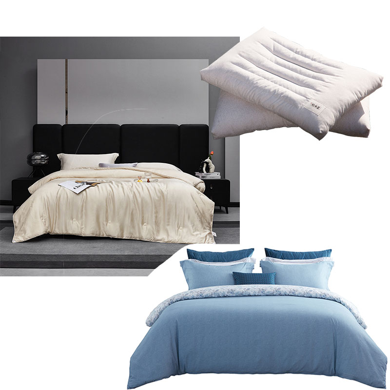 梦洁家纺品质套装(纯棉四件套+四季被+云荞薰衣草枕)