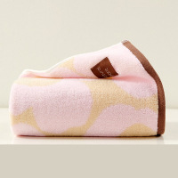 洁玉 春野樱精梳棉提花毛巾 34*74cm 95g 1条装 J4017F 粉色