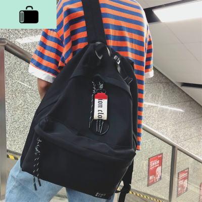 2020新款韩版高中学生书包男休闲尼龙布双肩包女轻便运动时尚背包NEW LAKE