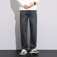 金盾(KIN DON)秋冬季款牛仔裤男弹力宽松青年潮流男士直筒大码裤子男阔腿