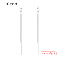 925纯银长款流苏耳环女2025新款潮时尚百搭耳线女气质耳坠银耳钉送女朋友老婆情人节七夕生日礼物