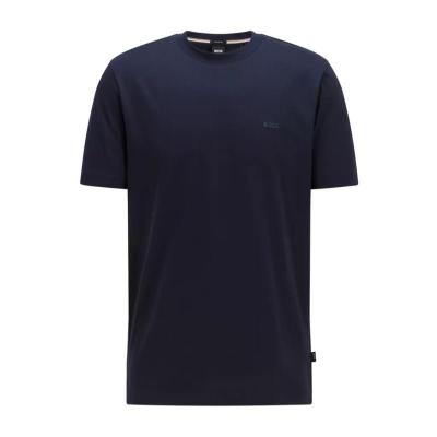 Hugo boss平纹针织T恤 2024夏季经典简约舒适休闲圆领平直下摆男士棉质短袖