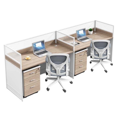 DXBG职员办公桌椅组合简约现代屏风卡座工位隔断式财务工位桌子双并排+活动柜+椅