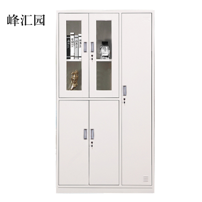 峰汇园钢制五门玻璃更衣柜员工柜铁皮职工储物柜带锁文件柜鞋柜资料柜子