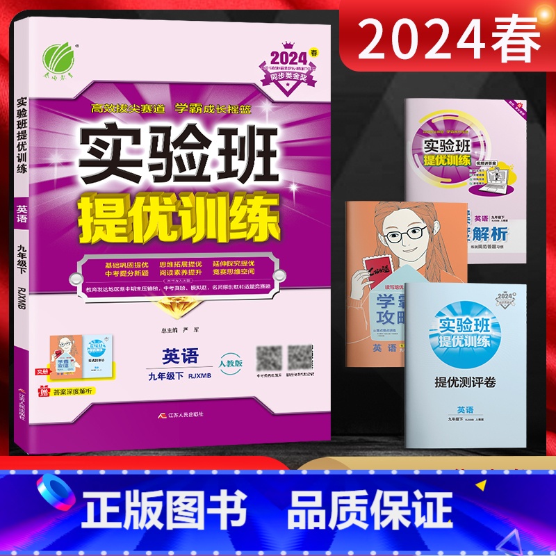 英语 九年级下 [正版]2024春实验班提优训练九年级英语下册人教版RJ 初三九年级英语下学期同步课时训练尖子生提高班九