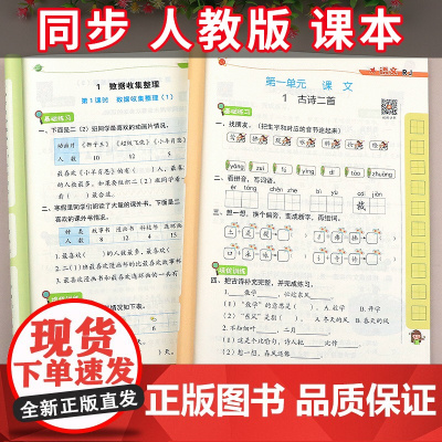 二年级下册同步训练语文数学练习题专项课时作业本小学下学期练习册教辅学习资料课课练一课一练人教教版试卷测试卷全套练习202
