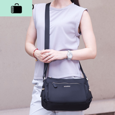 2020新款牛津布斜挎包女简约尼龙女包百搭中年妈妈帆布女单肩包NEW LAKE女士单肩包