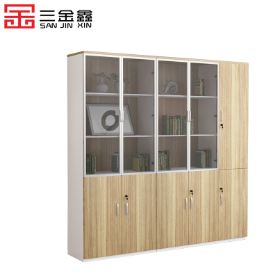 三金鑫 办公室文件柜木质资料柜档案柜办公室柜子木柜带门书柜书架置物柜