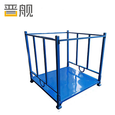 晋舰仓库插管堆垛架巧固架堆叠冷库货架高架码垛架布料架折叠底板双拉杆1500*1500*1500mm