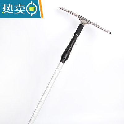 敬平擦玻璃刮套装 窗户清洁工具刮水刷擦窗器伸缩杆毛头三件套 皮条(黑色)擦玻璃器