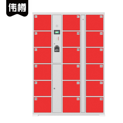 伟樽智能存包柜指纹识别18门1270*460*1800mm台