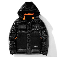 冬季新款羽绒服男士休闲百搭加厚保暖亮面连帽潮牌青年面包服外套