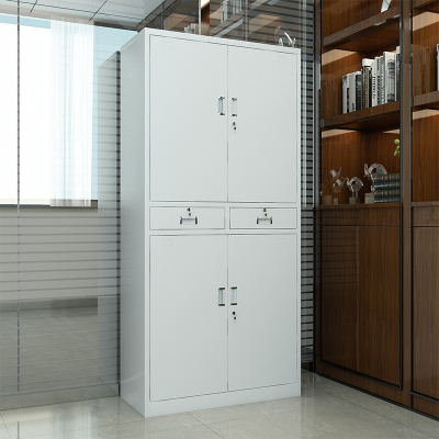 臻远 办公柜子储物柜资料柜带锁档案柜加厚铁皮柜 铁二斗文件柜