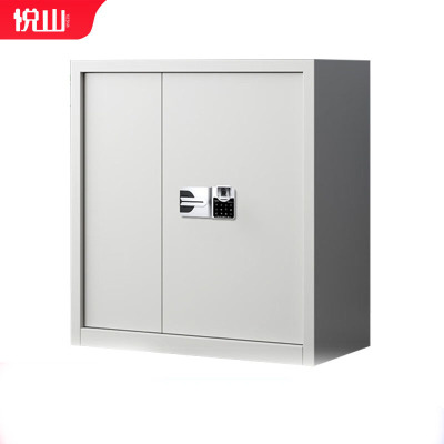 悦山钢制文件柜无斗单节保密柜全白智能指纹锁900*420*940mm 保密柜 YSOA3fo05GBZWB