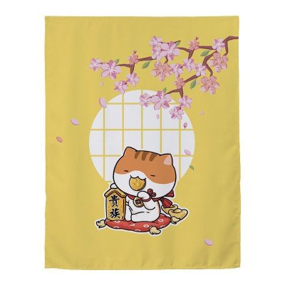 家柏饰(CORATED)窗帘免打孔安装遮光宿舍学生卧室简易出租房用出租屋魔术贴小窗帘 贵族猫 宽1.2X高1.2一片