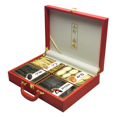 菌益山珍海味礼盒海参鲍鱼人参灵芝干货滋补品年货送长辈春节送礼