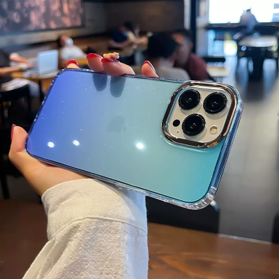 安美宝 苹果15手机壳13保护套硅胶11防摔pro新max轻奢iphone14Plus网红12女款潮ins风p闪粉渐变壳