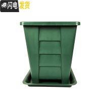 三维工匠正方形青山控根花盆塑料加厚栽家用客厅庭院落地特大号绿萝养花盆 二代方口10厘米0.5号5个无托 大花盆容器